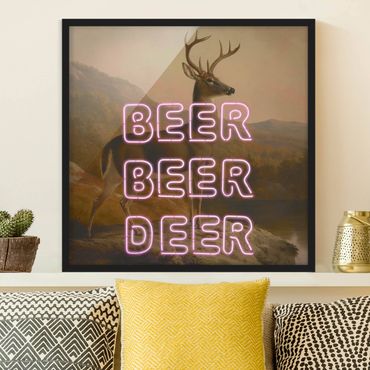 Poster con cornice - Beer Beer Deer