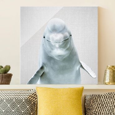 Quadro in vetro - Balena beluga Bob