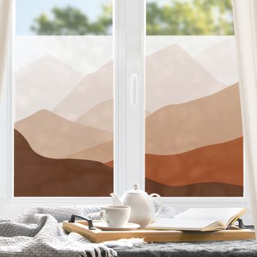 Decorazione per finestre - Paesaggio montuoso del deserto