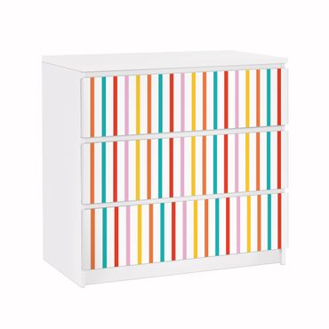 Carta adesiva per mobili IKEA - Malm Cassettiera 3xCassetti - No.UL750 Stripes