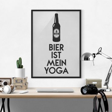 Poster con cornice - Bier Ist Mein Yoga