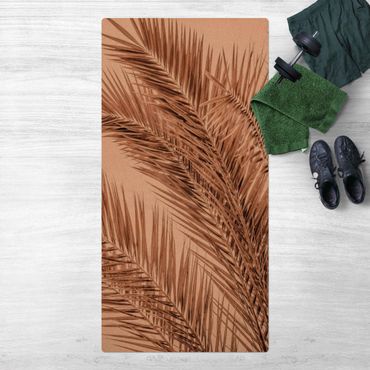 Tappetino di sughero - Ramo di palma color bronzo - Formato verticale 1:2