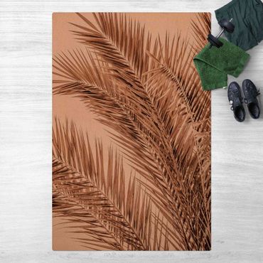 Tappetino di sughero - Ramo di palma color bronzo - Formato verticale 2:3
