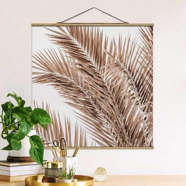 Foto su tessuto da parete con bastone - Ramo di palma color bronzo - Quadrato 1:1