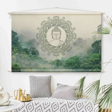 Arazzo da parete - Buddha Mandala nella nebbia