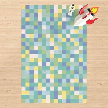 Tappetino di sughero - Mosaico colorato parcogiochi - Formato verticale 2:3
