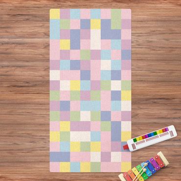 Tappetino di sughero - Mosaico colorato zucchero filato - Formato verticale 1:2