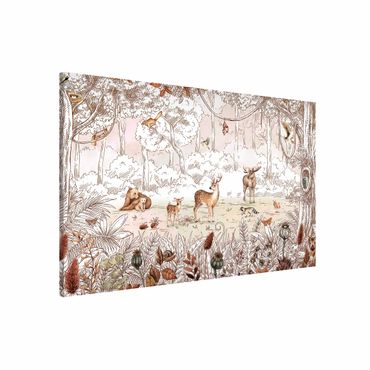 Lavagna magnetica - Trambusto colorato della foresta autunnale