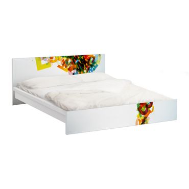 Carta adesiva per mobili IKEA - Malm Letto basso 180x200cm Rainbow Alphabet