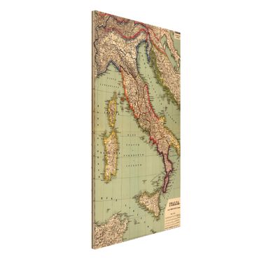 Lavagna magnetica - Cartina geografica vintage dell'Italia