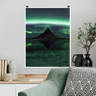Poster - Aurora in Islanda - Verticale 4:3