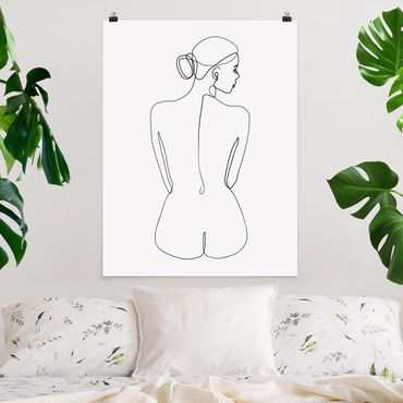 Poster - Line Art Nudes Torna Bianco e nero - Verticale 4:3