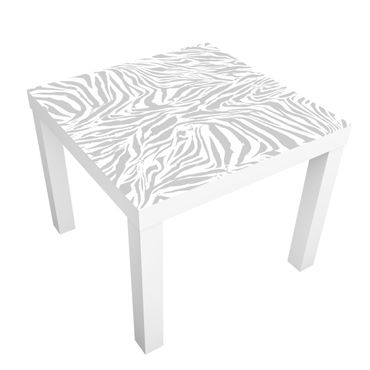 Carta adesiva per mobili IKEA - Lack Tavolino Zebra Design Light Grey