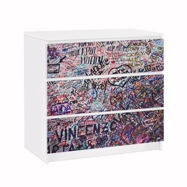 Carta adesiva per mobili IKEA - Malm Cassettiera 3xCassetti - Verona - Romeo & Juliet