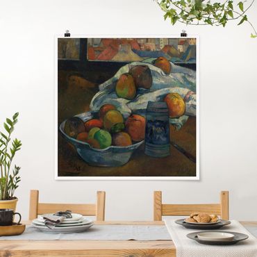 Poster - Paul Gauguin - Ciotola di frutta - Quadrato 1:1