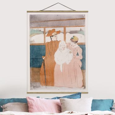 Foto su tessuto da parete con bastone - Mary Cassatt - in autobus - Verticale 4:3