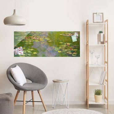 Quadro in vetro - Claude Monet - Verde Ninfee - Panoramico