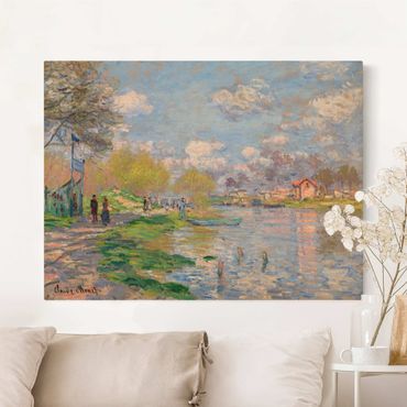 Stampa su tela - Claude Monet - Primavera sulla Senna - Orizzontale 4:3