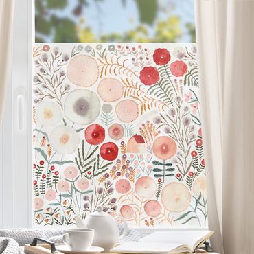 Decorazione per finestre - Claudia Voglhuber - Mare di fiori rosso