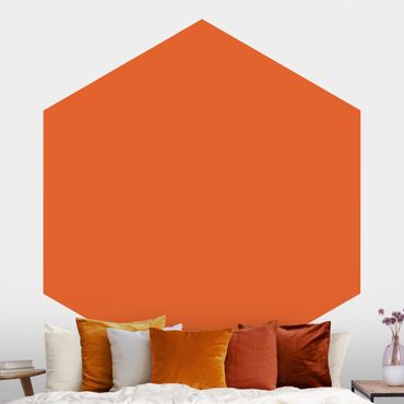 Carta da parati esagonale adesiva con disegni - Colour Orange