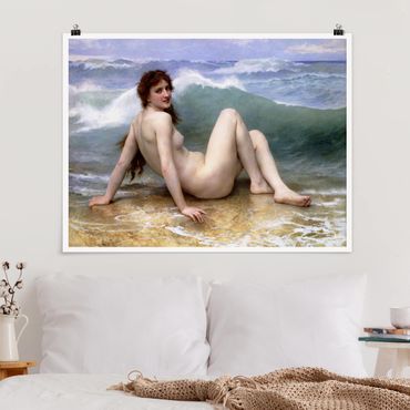 Poster - William Adolphe Bouguereau - The Wave - Orizzontale 3:4