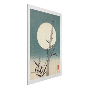 Stampa su alluminio spazzolato - Giapponese Disegno Bambù E Luna - Verticale 3:2