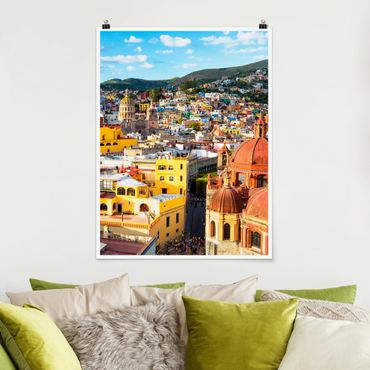 Poster - Case colorate Guanajuato - Verticale 4:3