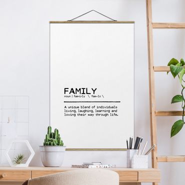 Foto su tessuto da parete con bastone - Definition Family Unique - Verticale 2:3
