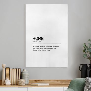 Quadro su tela - Definition Home Welcome