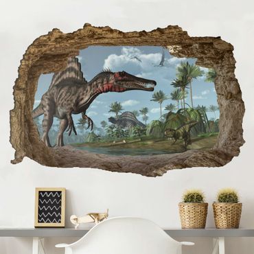 Adesivo murale - Paesaggio del dinosauro