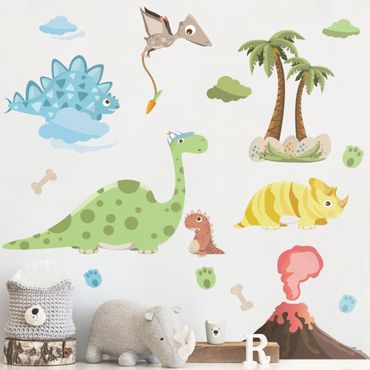 Adesivo murale - Set di dinosauro