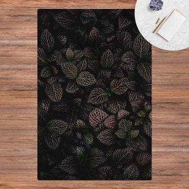 Tappetino di sughero - Botanica scura pianta in mosaico - Formato verticale 2:3