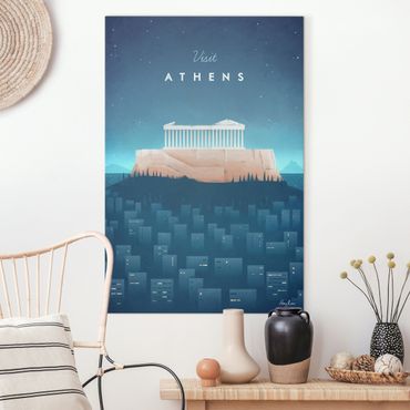Stampa su tela - Poster di viaggio - Atene - Verticale 3:2