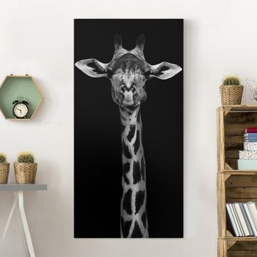 Stampa su tela - Scuro Giraffe Portrait - Verticale 1:2