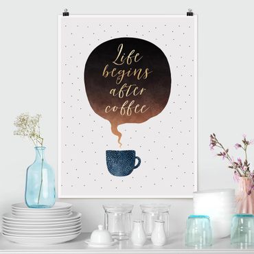 Poster - La vita inizia dopo i punti di caffè - Verticale 4:3