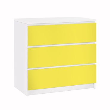 Carta adesiva per mobili IKEA - Malm Cassettiera 3xCassetti - Colour Lemon Yellow