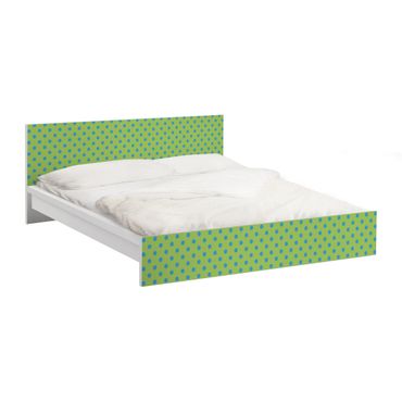 Carta adesiva per mobili IKEA - Malm Letto basso 180x200cm No.DS92 Dot Design Girly Green