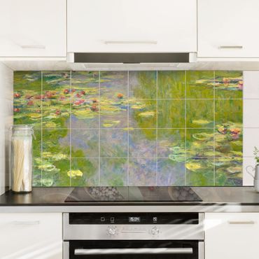 Adesivi per piastrelle con immagine - Claude Monet - Ninfee Verde