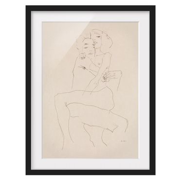 Poster con cornice - Egon Schiele - Due nudi