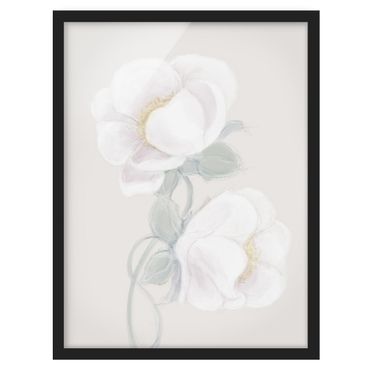 Poster con cornice - Un disegno di fiori delicati