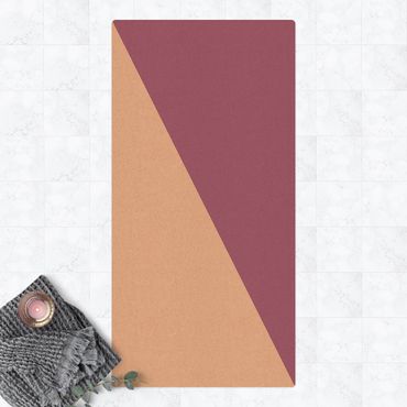 Tappetino di sughero - Semplice triangolo color malva - Formato verticale 1:2