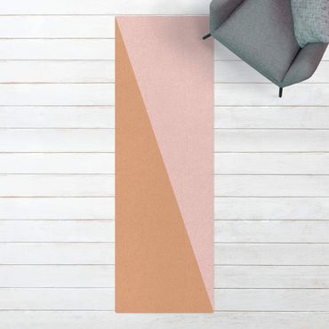 Tappetino di sughero - Semplice triangolo rosato - Formato verticale 1:2