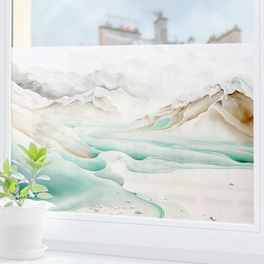Decorazione per finestre - Paesaggio ghiacciato