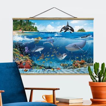 Foto su tessuto da parete con bastone - Animal Club International - mondo subacqueo con animali - Orizzontale 2:3