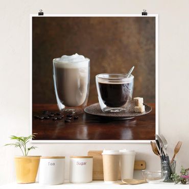 Poster - Espresso E Latte - Quadrato 1:1