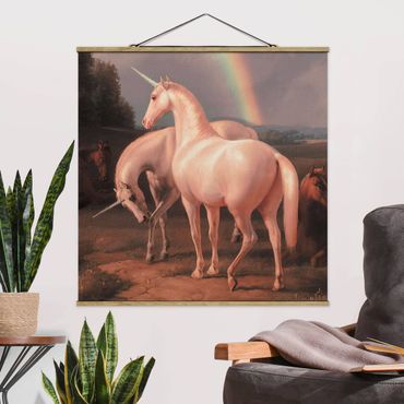 Foto su tessuto da parete con bastone - Cavalli falsi