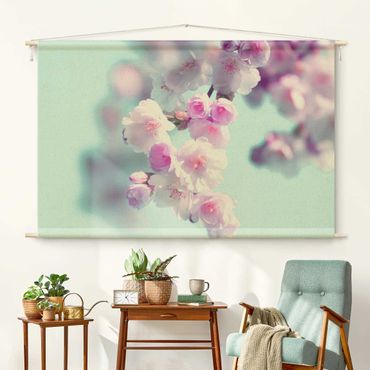 Arazzo da parete - Fiori di ciliegio colorati