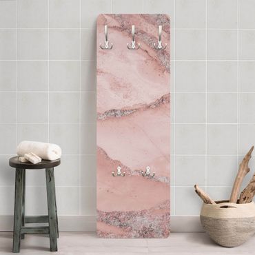 Appendiabiti - Esperimenti di colore marmo rosa e brillantini