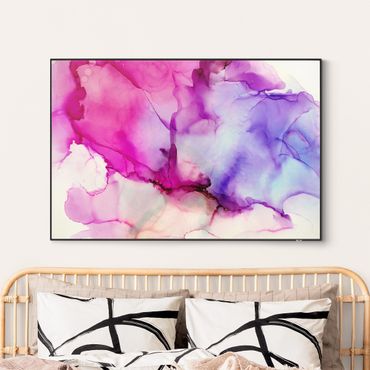 Quadro intercambiabile - Composizione di colori in rosa e viola