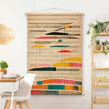 Arazzo da parete - Composizione a colori con righe